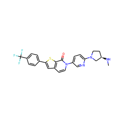 CN[C@@H]1CCN(c2ccc(-n3ccc4cc(-c5ccc(C(F)(F)F)cc5)sc4c3=O)cn2)C1 ZINC000040894449