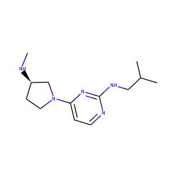 CN[C@@H]1CCN(c2ccnc(NCC(C)C)n2)C1 ZINC000116602441