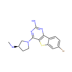 CN[C@@H]1CCN(c2nc(N)nc3c2sc2cc(Br)ccc23)C1 ZINC000073196011