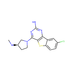 CN[C@@H]1CCN(c2nc(N)nc3c2sc2ccc(Cl)cc23)C1 ZINC000073158364