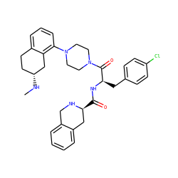 CN[C@@H]1CCc2cccc(N3CCN(C(=O)[C@@H](Cc4ccc(Cl)cc4)NC(=O)[C@H]4Cc5ccccc5CN4)CC3)c2C1 ZINC000028527399