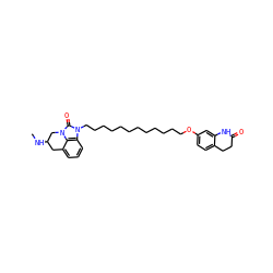 CN[C@@H]1Cc2cccc3c2n(c(=O)n3CCCCCCCCCCCCOc2ccc3c(c2)NC(=O)CC3)C1 ZINC001772628355