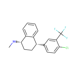 CN[C@H]1CC[C@@H](c2ccc(Cl)c(C(F)(F)F)c2)c2ccccc21 ZINC000029318561