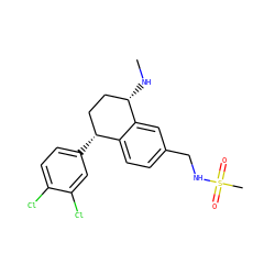CN[C@H]1CC[C@@H](c2ccc(Cl)c(Cl)c2)c2ccc(CNS(C)(=O)=O)cc21 ZINC000028571532