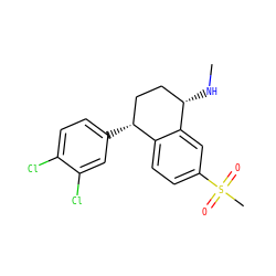 CN[C@H]1CC[C@@H](c2ccc(Cl)c(Cl)c2)c2ccc(S(C)(=O)=O)cc21 ZINC000028571369