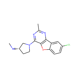 CN[C@H]1CCN(c2nc(C)nc3c2oc2ccc(Cl)cc23)C1 ZINC000049071417