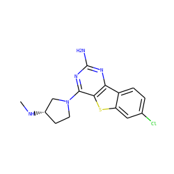 CN[C@H]1CCN(c2nc(N)nc3c2sc2cc(Cl)ccc23)C1 ZINC000073196167