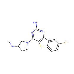 CN[C@H]1CCN(c2nc(N)nc3c2sc2ccc(Br)cc23)C1 ZINC000073166144
