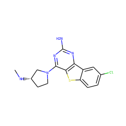 CN[C@H]1CCN(c2nc(N)nc3c2sc2ccc(Cl)cc23)C1 ZINC000073166146