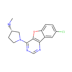 CN[C@H]1CCN(c2ncnc3c2oc2ccc(Cl)cc23)C1 ZINC000049067826