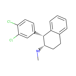 CN[C@H]1CCc2ccccc2[C@H]1c1ccc(Cl)c(Cl)c1 ZINC000066104725