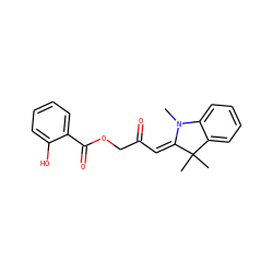 CN1/C(=C\C(=O)COC(=O)c2ccccc2O)C(C)(C)c2ccccc21 ZINC000018099193