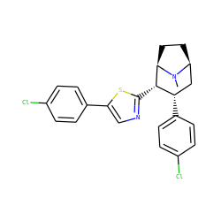CN1[C@H]2CC[C@@H]1[C@@H](c1ncc(-c3ccc(Cl)cc3)s1)[C@@H](c1ccc(Cl)cc1)C2 ZINC000014978587