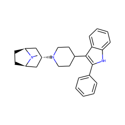 CN1[C@H]2CC[C@@H]1C[C@@H](N1CCC(c3c(-c4ccccc4)[nH]c4ccccc34)CC1)C2 ZINC000103271693