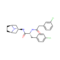 CN1[C@H]2CC[C@@H]1C[C@H](NC(=O)[C@@H](Cc1ccc(Cl)cc1)NC(=O)Cc1cccc(Cl)c1)C2 ZINC000101641472