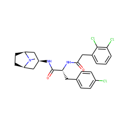 CN1[C@H]2CC[C@@H]1C[C@H](NC(=O)[C@@H](Cc1ccc(Cl)cc1)NC(=O)Cc1cccc(Cl)c1Cl)C2 ZINC000101641506