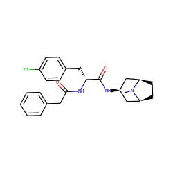 CN1[C@H]2CC[C@@H]1C[C@H](NC(=O)[C@@H](Cc1ccc(Cl)cc1)NC(=O)Cc1ccccc1)C2 ZINC000101641456