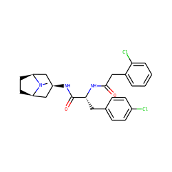 CN1[C@H]2CC[C@@H]1C[C@H](NC(=O)[C@@H](Cc1ccc(Cl)cc1)NC(=O)Cc1ccccc1Cl)C2 ZINC000101641478