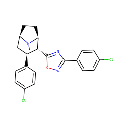 CN1[C@H]2CC[C@@H]1C[C@H](c1ccc(Cl)cc1)[C@H]2c1nc(-c2ccc(Cl)cc2)no1 ZINC000056727868