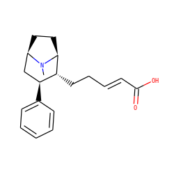 CN1[C@H]2CC[C@@H]1C[C@H](c1ccccc1)[C@H]2CC/C=C/C(=O)O ZINC000036177326