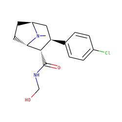 CN1[C@H]2CC[C@H]1[C@@H](C(=O)NCO)[C@H](c1ccc(Cl)cc1)C2 ZINC000253690423
