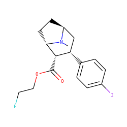 CN1[C@H]2CC[C@H]1[C@@H](C(=O)OCCF)[C@@H](c1ccc(I)cc1)C2 ZINC000253770374