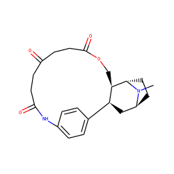 CN1[C@H]2CC[C@H]1[C@@H]1COC(=O)CCC(=O)CCC(=O)Nc3ccc(cc3)[C@@H]1C2 ZINC000253677940