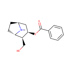 CN1[C@H]2CC[C@H]1[C@H](CO)[C@H](OC(=O)c1ccccc1)C2 ZINC000169372097