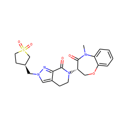 CN1C(=O)[C@@H](N2CCc3cn(C[C@H]4CCS(=O)(=O)C4)nc3C2=O)COc2ccccc21 ZINC001772586061