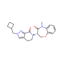 CN1C(=O)[C@@H](N2CCc3cn(CC4CCC4)nc3C2=O)COc2ccccc21 ZINC001772657281