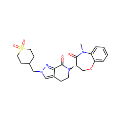 CN1C(=O)[C@@H](N2CCc3cn(CC4CCS(=O)(=O)CC4)nc3C2=O)COc2ccccc21 ZINC001772636895