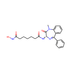 CN1C(=O)[C@@H](NC(=O)CCCCCC(=O)NO)N=C(c2ccccc2)c2ccccc21 ZINC000096917072