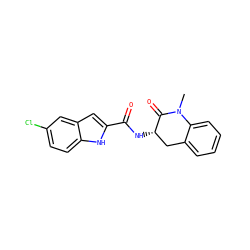 CN1C(=O)[C@@H](NC(=O)c2cc3cc(Cl)ccc3[nH]2)Cc2ccccc21 ZINC000013587885