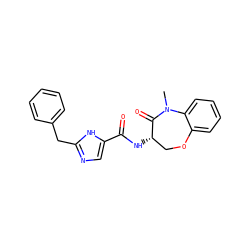 CN1C(=O)[C@@H](NC(=O)c2cnc(Cc3ccccc3)[nH]2)COc2ccccc21 ZINC001772625904