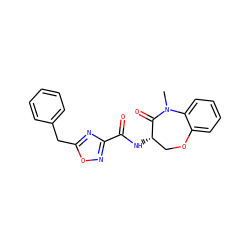 CN1C(=O)[C@@H](NC(=O)c2noc(Cc3ccccc3)n2)COc2ccccc21 ZINC000221475678