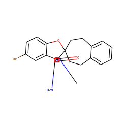 CN1C(=O)[C@]2(N=C1N)c1cc(Br)ccc1OC21CCc2ccccc2CC1 ZINC000201210443