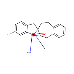 CN1C(=O)[C@]2(N=C1N)c1cc(Cl)ccc1CC21CCc2ccccc2CC1 ZINC000201259634
