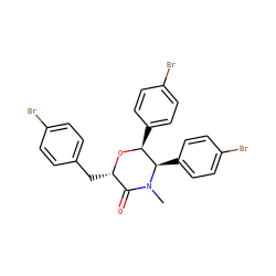CN1C(=O)[C@H](Cc2ccc(Br)cc2)O[C@@H](c2ccc(Br)cc2)[C@H]1c1ccc(Br)cc1 ZINC000095605305
