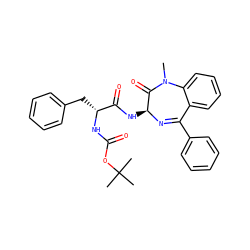CN1C(=O)[C@H](NC(=O)[C@@H](Cc2ccccc2)NC(=O)OC(C)(C)C)N=C(c2ccccc2)c2ccccc21 ZINC000026293965