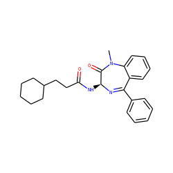 CN1C(=O)[C@H](NC(=O)CCC2CCCCC2)N=C(c2ccccc2)c2ccccc21 ZINC000013606613