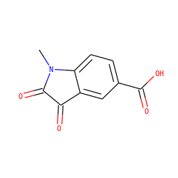 CN1C(=O)C(=O)c2cc(C(=O)O)ccc21 ZINC000003590617