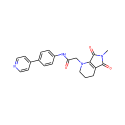CN1C(=O)C2=C(C1=O)N(CC(=O)Nc1ccc(-c3ccncc3)cc1)CCC2 ZINC001772597014