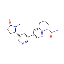 CN1C(=O)CC[C@H]1c1cncc(-c2cnc3c(c2)CCCN3C(N)=O)c1 ZINC001772656972