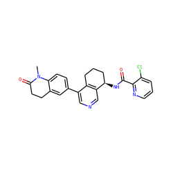 CN1C(=O)CCc2cc(-c3cncc4c3CCC[C@H]4NC(=O)c3ncccc3Cl)ccc21 ZINC000205058096