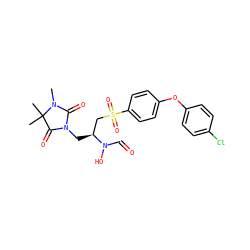 CN1C(=O)N(C[C@@H](CS(=O)(=O)c2ccc(Oc3ccc(Cl)cc3)cc2)N(O)C=O)C(=O)C1(C)C ZINC000013471930