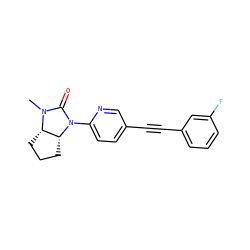 CN1C(=O)N(c2ccc(C#Cc3cccc(F)c3)cn2)[C@@H]2CCC[C@@H]21 ZINC000144809351