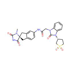 CN1C(=O)NC(=O)[C@]12Cc1ccc(NC(=O)Cn3c(=O)n([C@@H]4CCS(=O)(=O)C4)c4ccccc43)cc1C2 ZINC000036177955