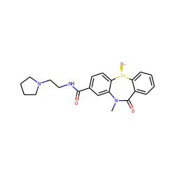 CN1C(=O)c2ccccc2[S@+]([O-])c2ccc(C(=O)NCCN3CCCC3)cc21 ZINC000169309907