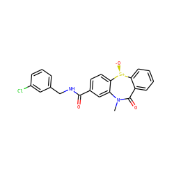 CN1C(=O)c2ccccc2[S@+]([O-])c2ccc(C(=O)NCc3cccc(Cl)c3)cc21 ZINC000169309888