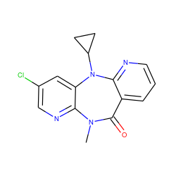 CN1C(=O)c2cccnc2N(C2CC2)c2cc(Cl)cnc21 ZINC000006481341